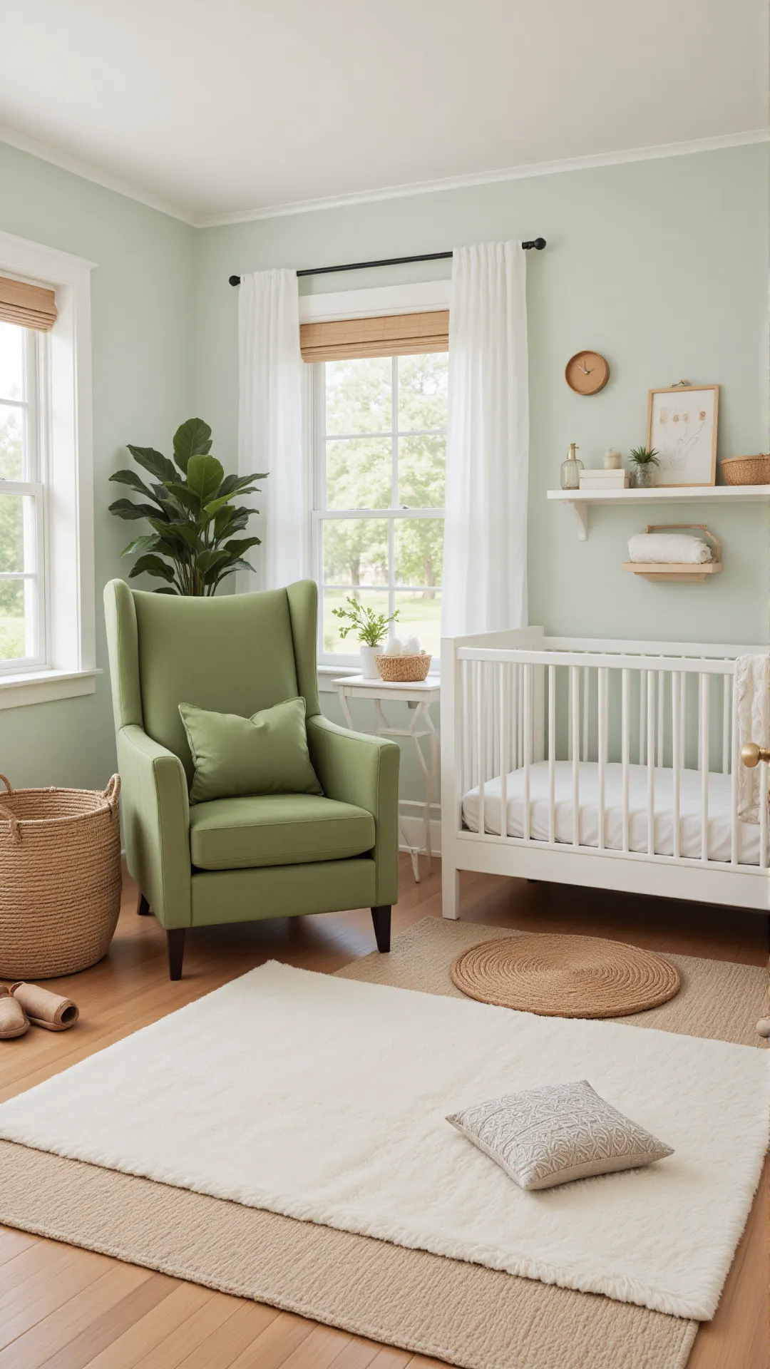 Bringing the Outdoors In with Sage Green and Natural Textiles