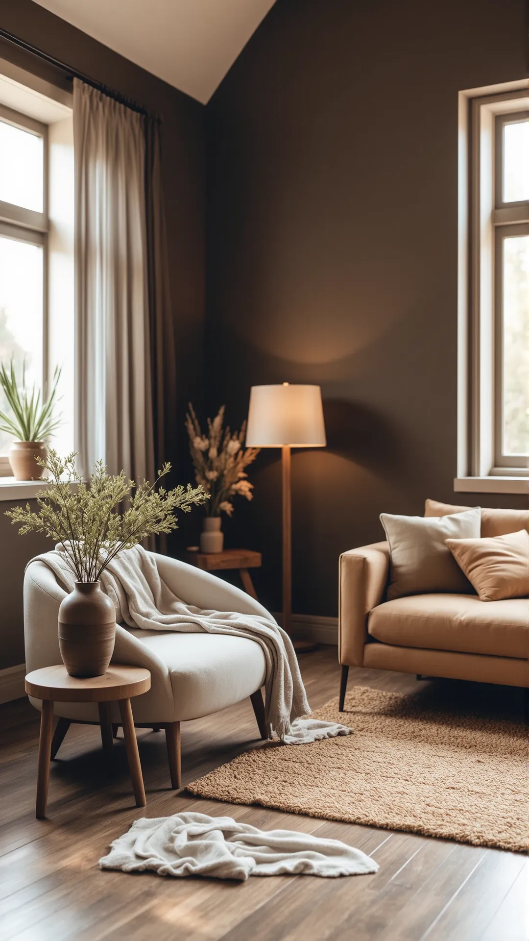 Create a Moody Atmosphere with Dark Brown Walls