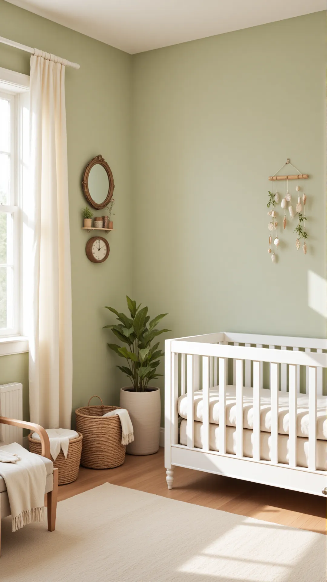 Using Sage Green for a Nursery Accent Wall